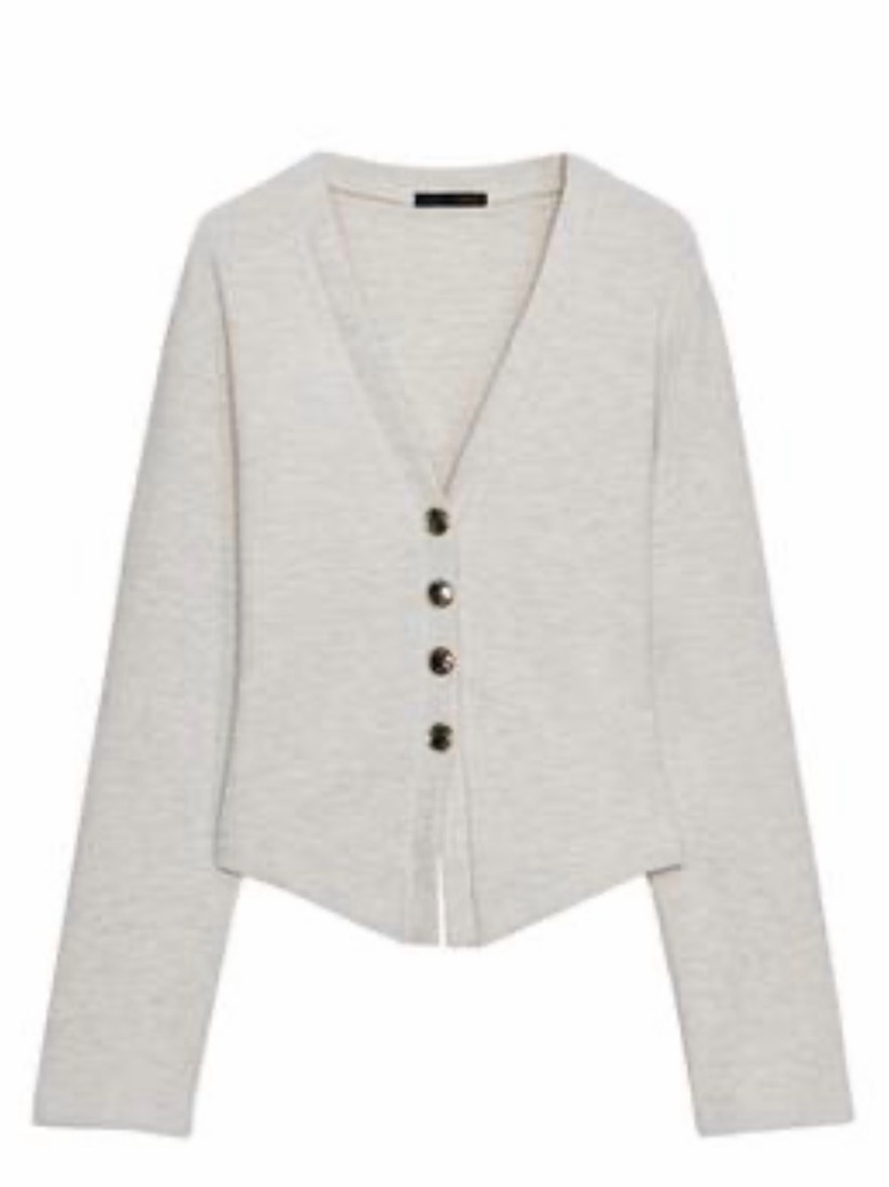 Zara Cream V-Neck Button Front Cardigan